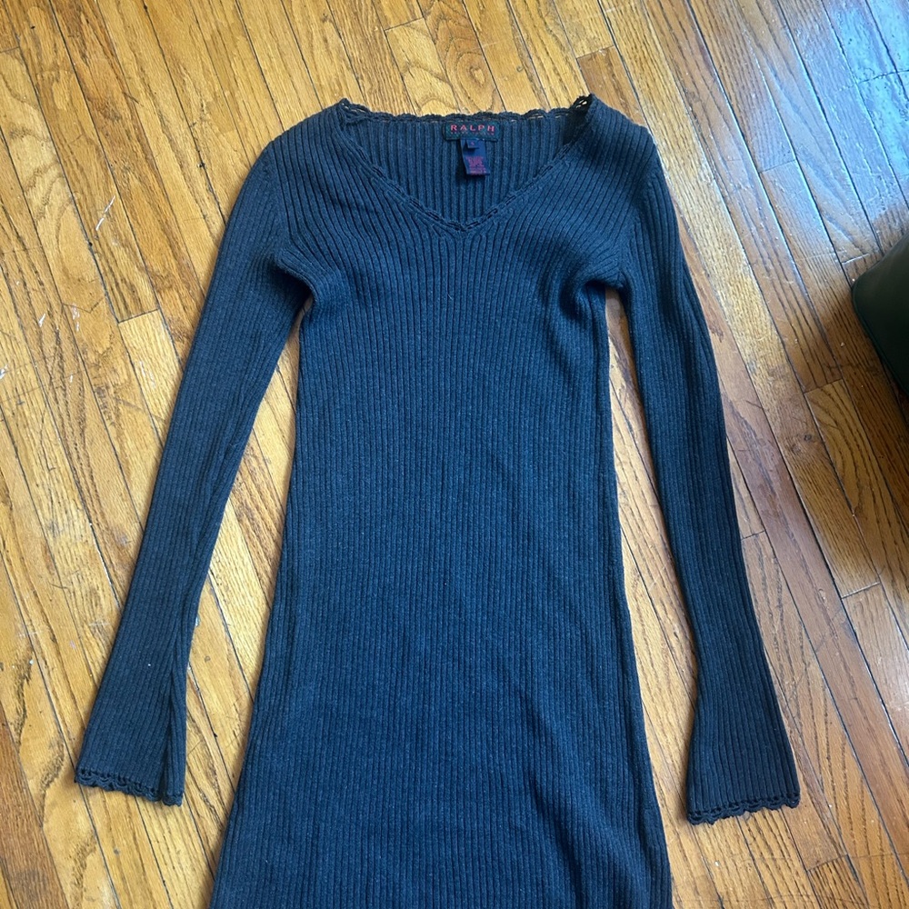 Ralph Lauren Ribbed Long Sleeve Dress